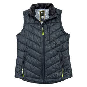 Under Armour Storm Vest Women's Size Small Quilted Puffer Gray Logo